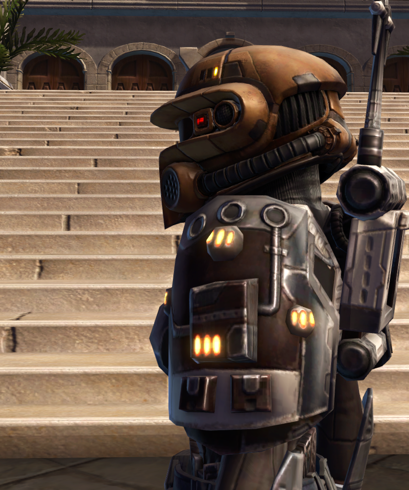 Advanced Scout Helmet Armor Set detailed back view from Star Wars: The Old Republic.
