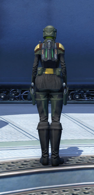 Ballistic Concentration Armor Set player-view from Star Wars: The Old Republic.