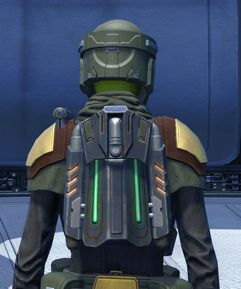 Ballistic Concentration Armor Set detailed back view from Star Wars: The Old Republic.