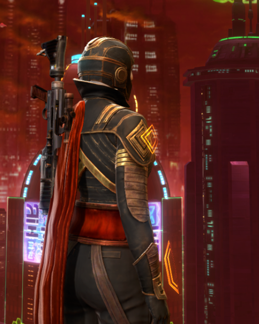 High Roller Armor Set Back from Star Wars: The Old Republic.