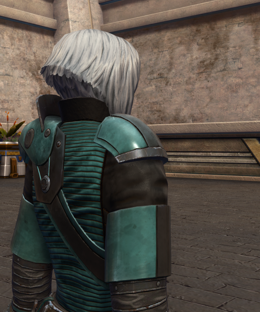 Guerrilla Commander Armor Set detailed back view from Star Wars: The Old Republic. - DETAILS Guerrilla Commander Armor Set detailed back view from Star Wars: The Old Republic.