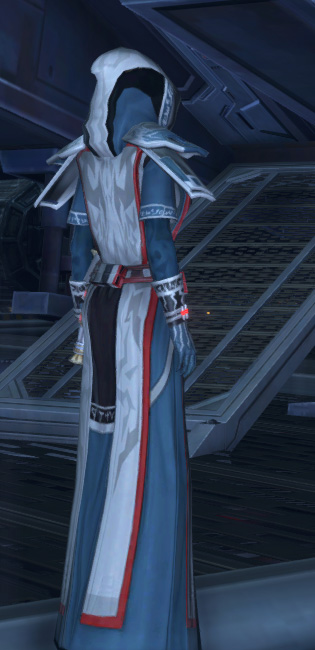 Alderaanian Inquisitor Armor Set player-view from Star Wars: The Old Republic.