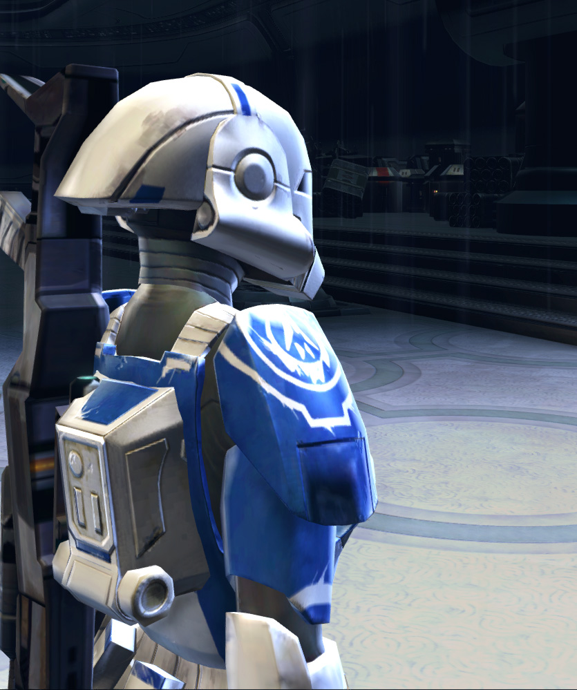 Alderaanian Trooper Armor Set detailed back view from Star Wars: The Old Republic.