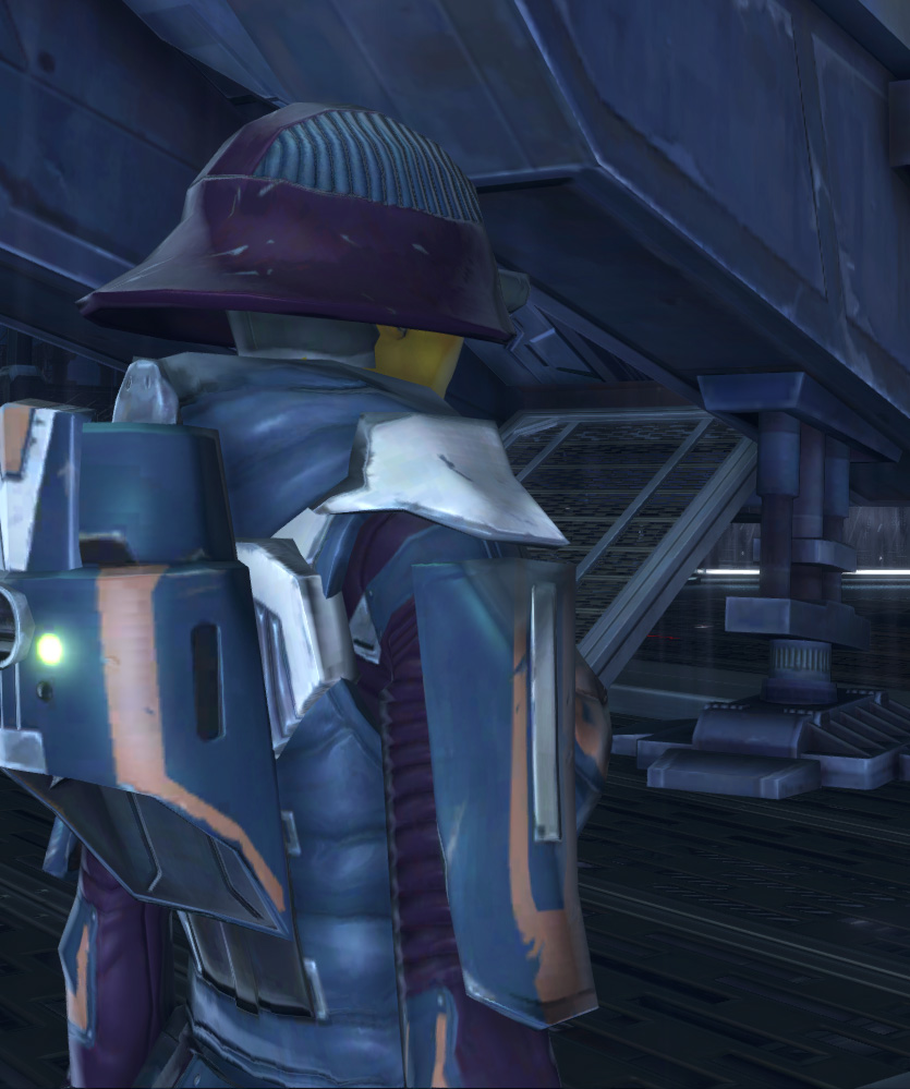 Balmorran Bounty Hunter Armor Set detailed back view from Star Wars: The Old Republic.