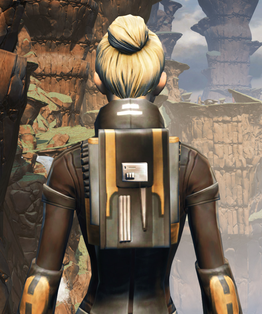 Balmorran Resistance Armor Set detailed back view from Star Wars: The Old Republic.