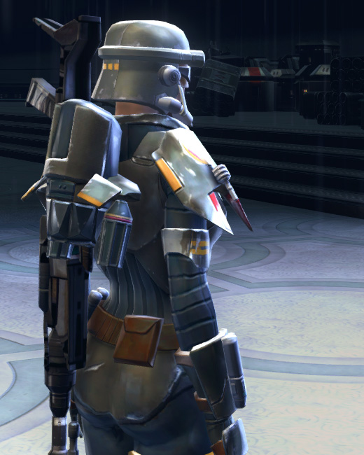 Belsavis Bounty Hunter Armor Set Back from Star Wars: The Old Republic.