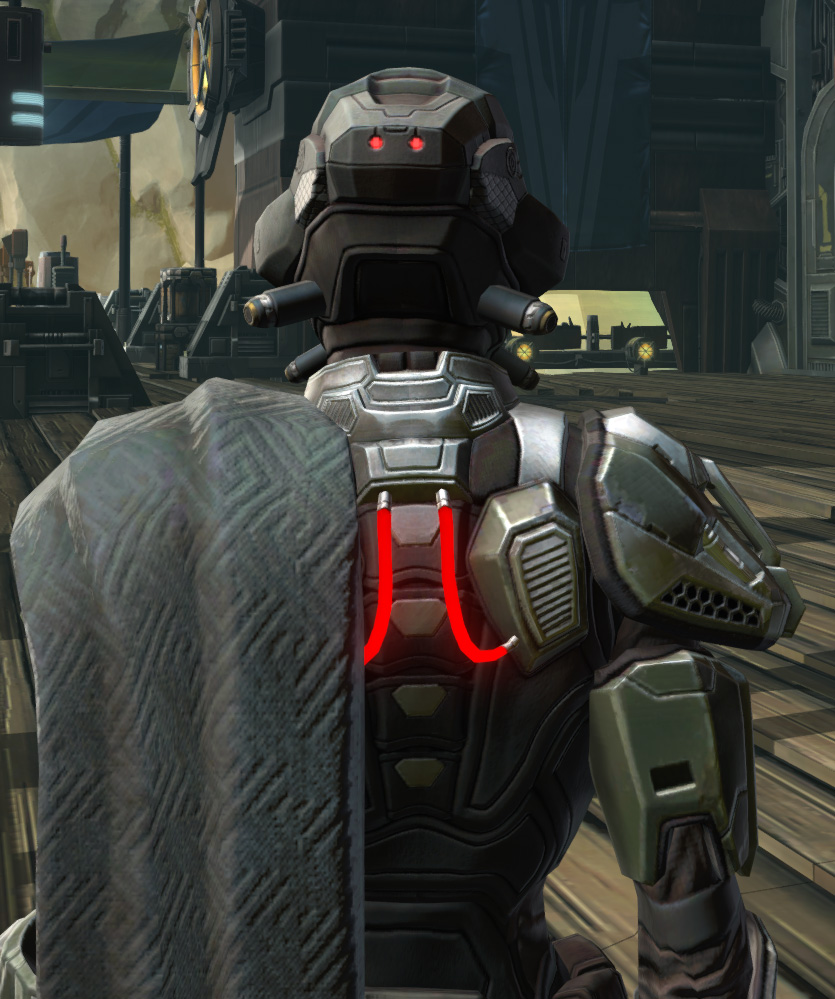 Bionic Raider Armor Set detailed back view from Star Wars: The Old Republic.