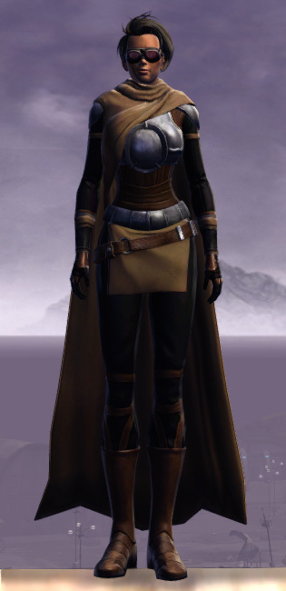 Black Vulkar Swooper Armor Set Outfit from Star Wars: The Old Republic.