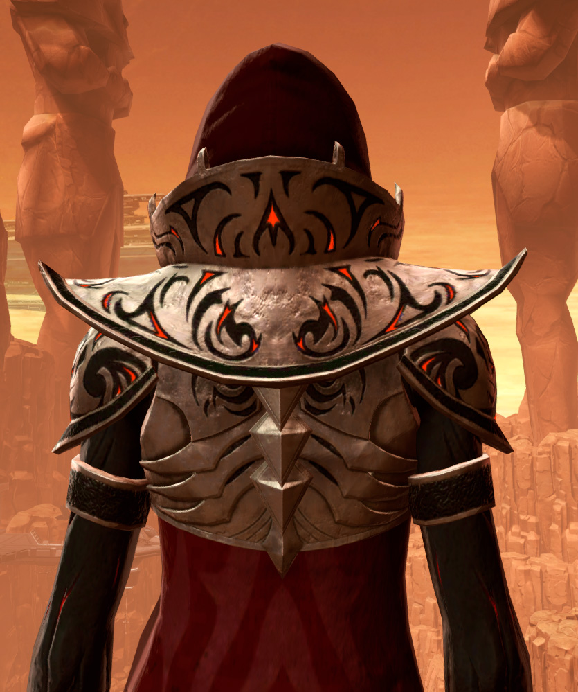 Callous Conqueror Armor Set detailed back view from Star Wars: The Old Republic.