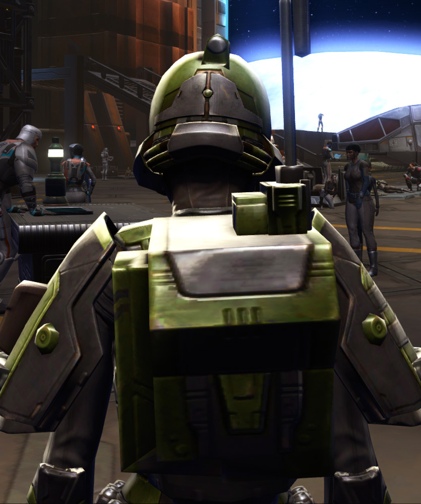 Citadel Med-tech Armor Set detailed back view from Star Wars: The Old Republic.