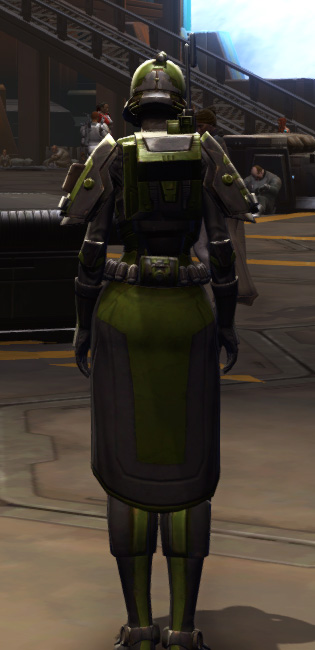 Citadel Med-tech Armor Set player-view from Star Wars: The Old Republic.