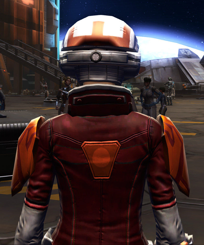 Citadel Mender Armor Set detailed back view from Star Wars: The Old Republic.