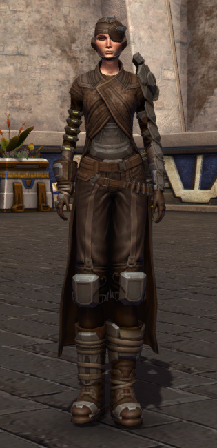 Cybernetic Pauldron Armor Set Outfit from Star Wars: The Old Republic.