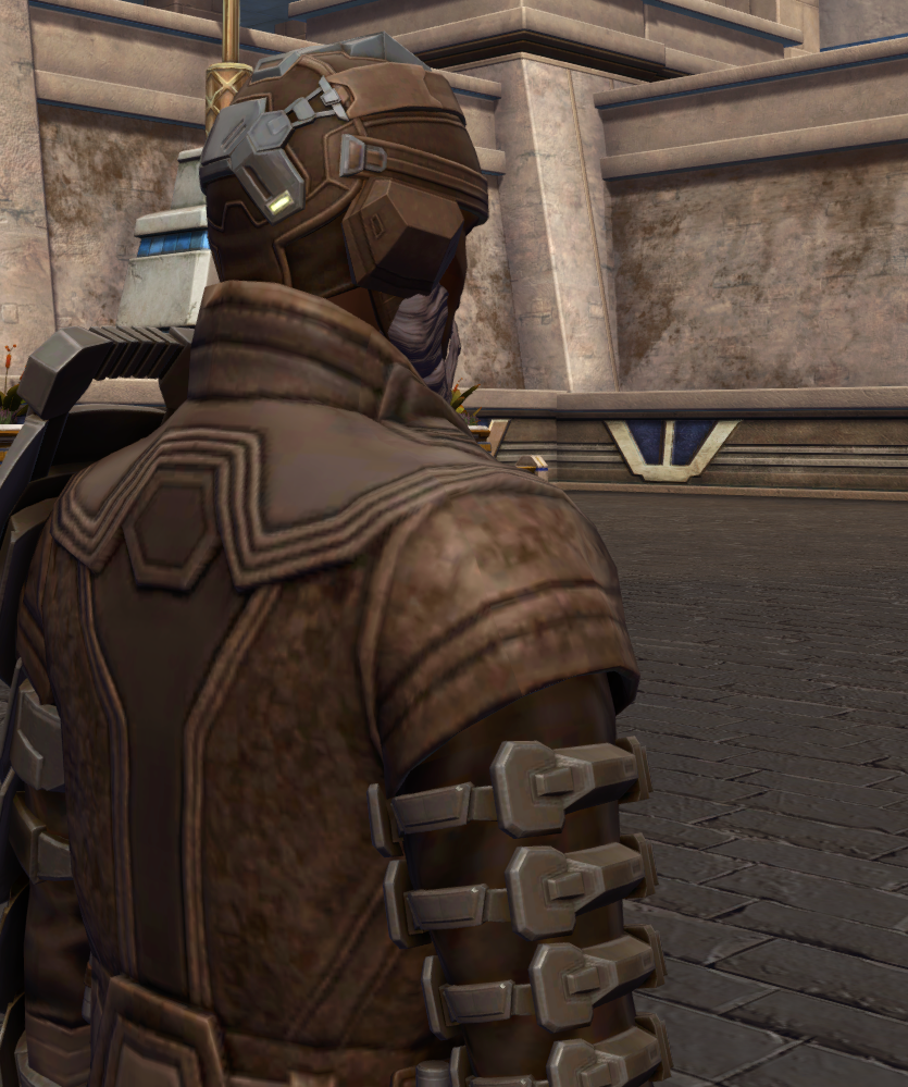 Cybernetic Pauldron Armor Set detailed back view from Star Wars: The Old Republic.