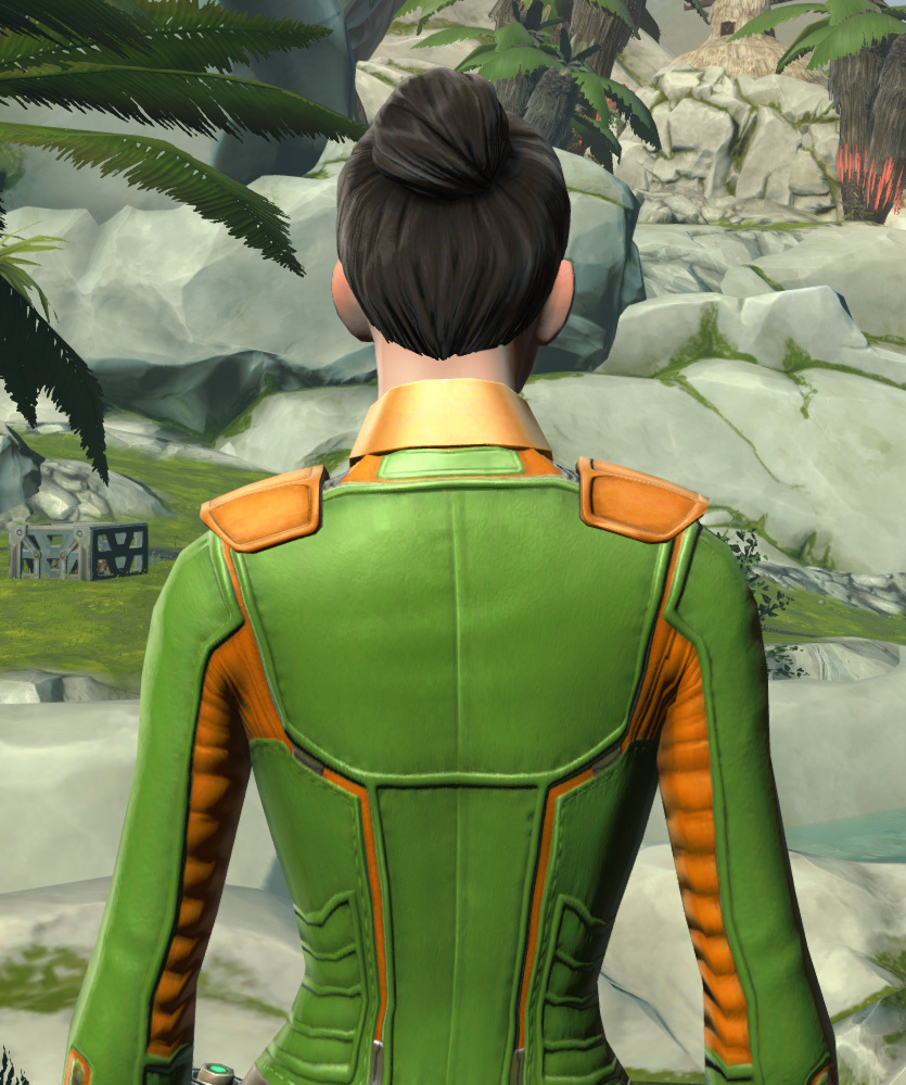 Czerka Corporate Shirt Armor Set detailed back view from Star Wars: The Old Republic.