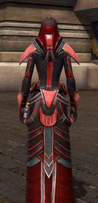 Dire Retaliation Armor Set player-view from Star Wars: The Old Republic.
