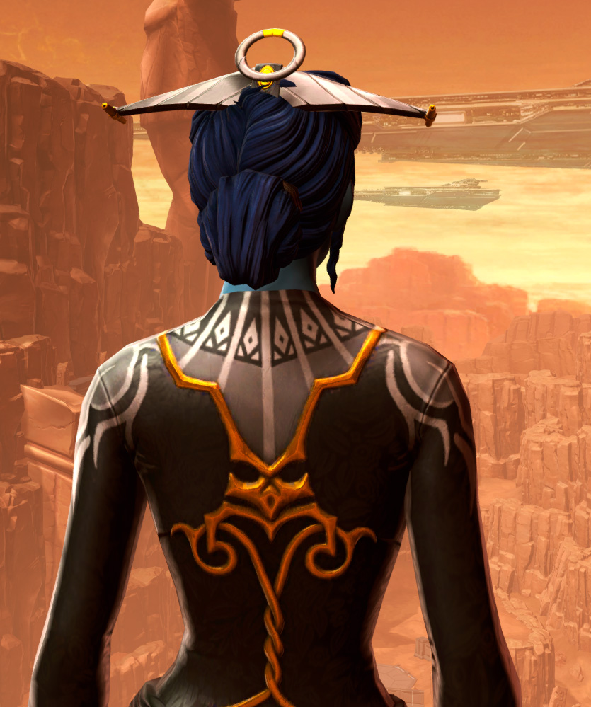 Elegant Dress Armor Set detailed back view from Star Wars: The Old Republic.