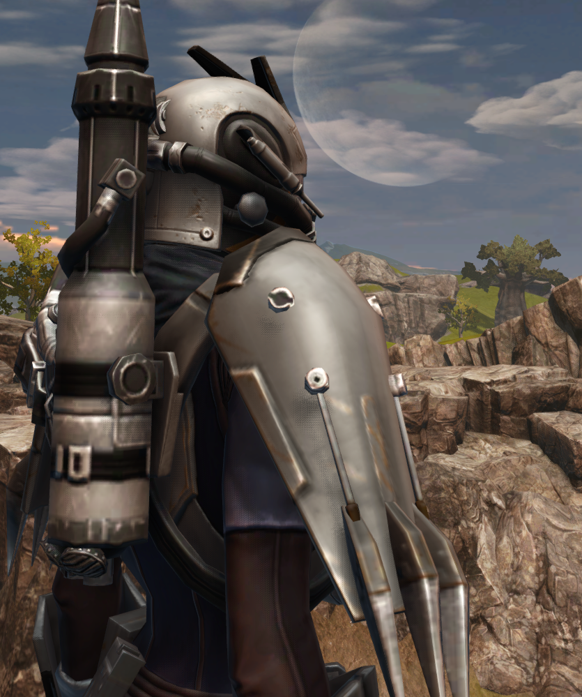 Eternal Commander MK-14 Asylum / MK-12 Armor Set detailed back view from Star Wars: The Old Republic. - DETAILS Eternal Commander MK-14 Asylum / MK-12 Armor Set detailed back view from Star Wars: The Old Republic.