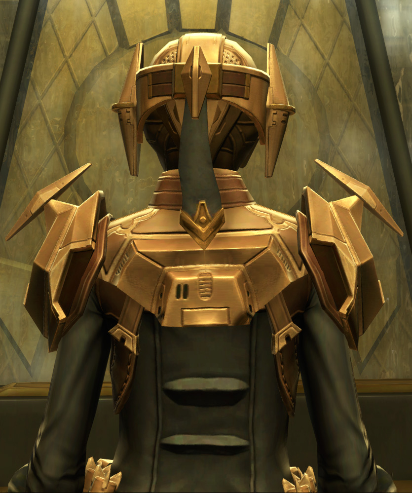 Dying Precision Armor Set detailed back view from Star Wars: The Old Republic.