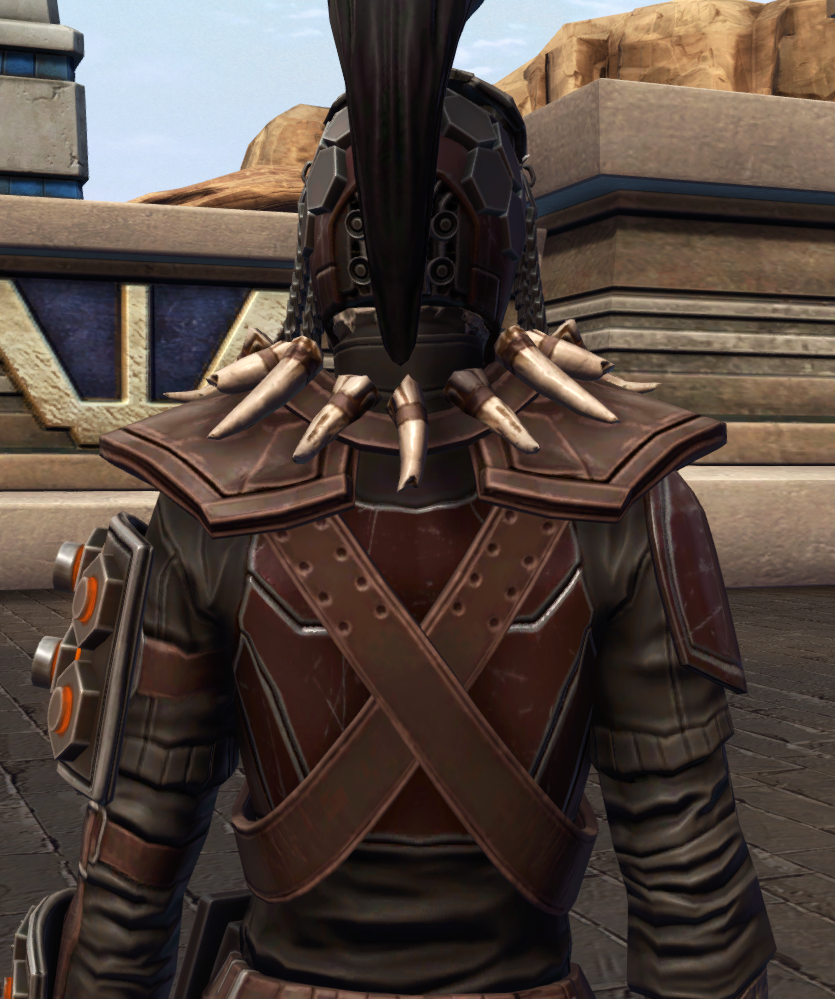 Furious Gladiator Armor Set detailed back view from Star Wars: The Old Republic.