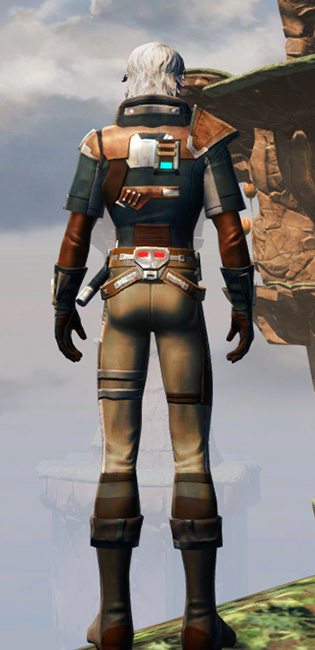 Gunslinger Armor Set player-view from Star Wars: The Old Republic.