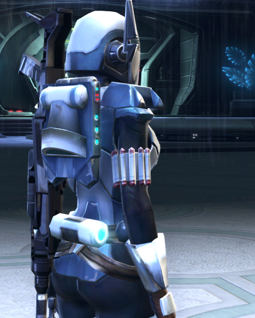 Hoth Bounty Hunter Armor Set Back from Star Wars: The Old Republic.