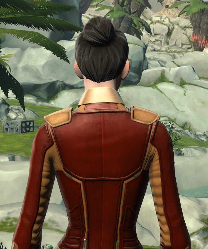 Hutt Cartel Corporate Shirt Armor Set detailed back view from Star Wars: The Old Republic.