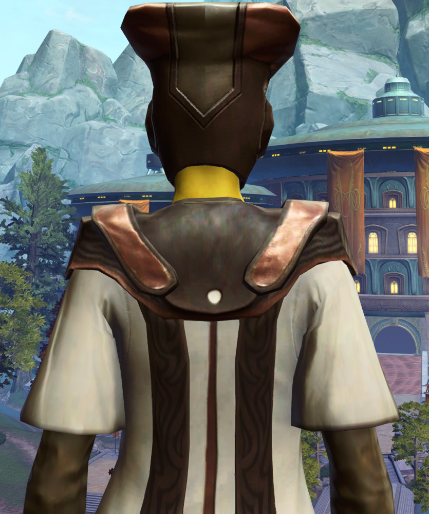 Jedi Sage Armor Set detailed back view from Star Wars: The Old Republic.