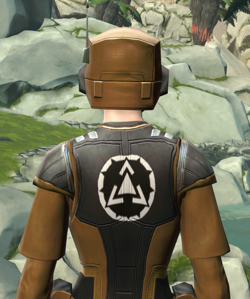 Kuat Drive Yards Corporate Armor Set detailed back view from Star Wars: The Old Republic.