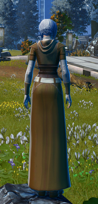 Light Devotee No Hood Armor Set player-view from Star Wars: The Old Republic.