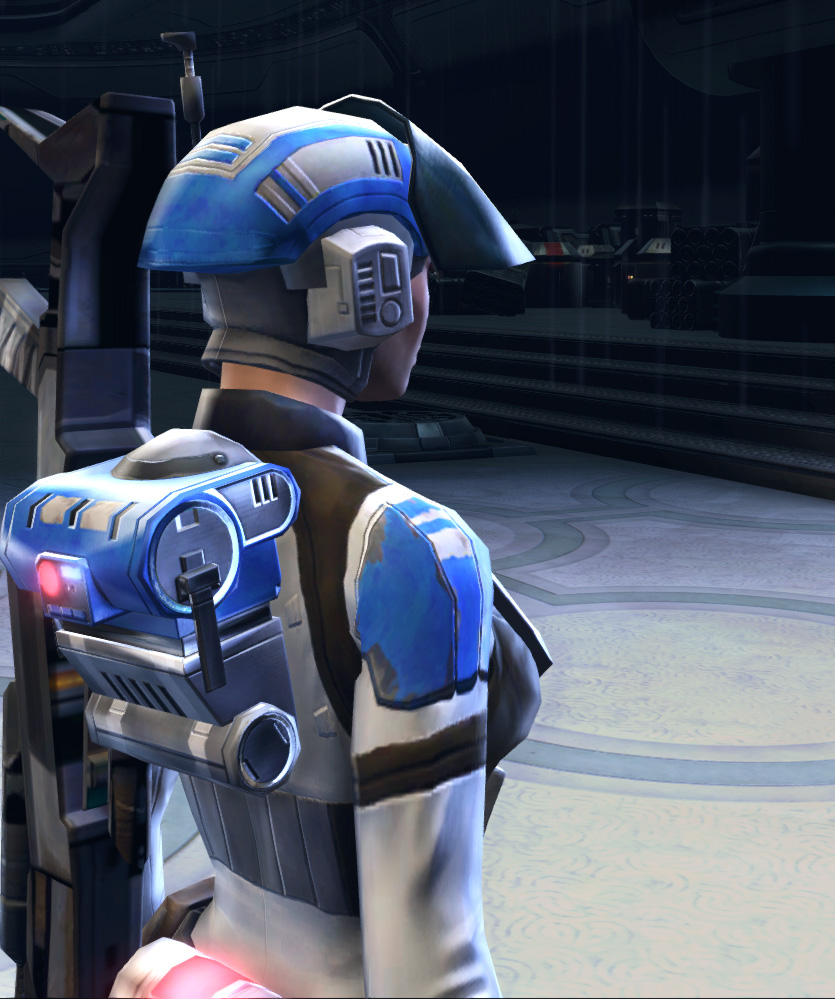 Mantellian Trooper Armor Set detailed back view from Star Wars: The Old Republic.
