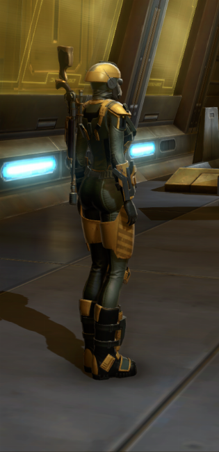 Mythran Hunter Armor Set player-view from Star Wars: The Old Republic.