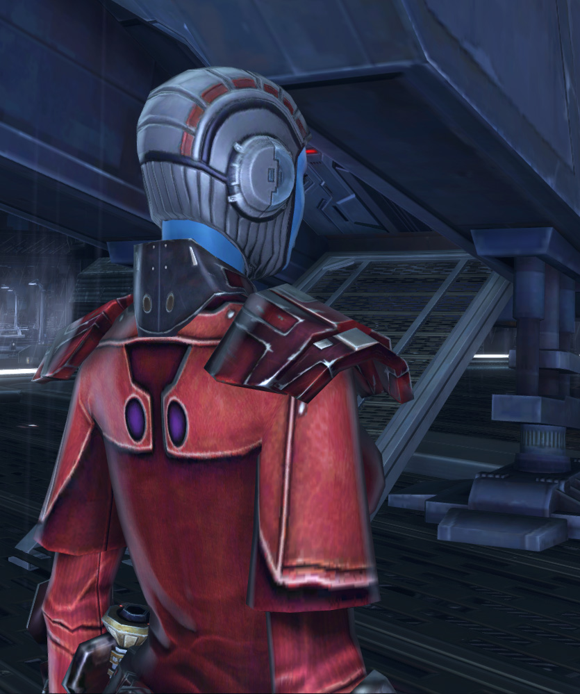 Nar Shaddaa Warrior Armor Set detailed back view from Star Wars: The Old Republic.