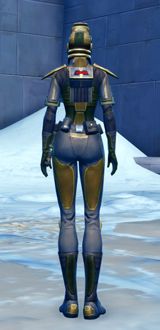 Panteer Loyalist Armor Set player-view from Star Wars: The Old Republic.