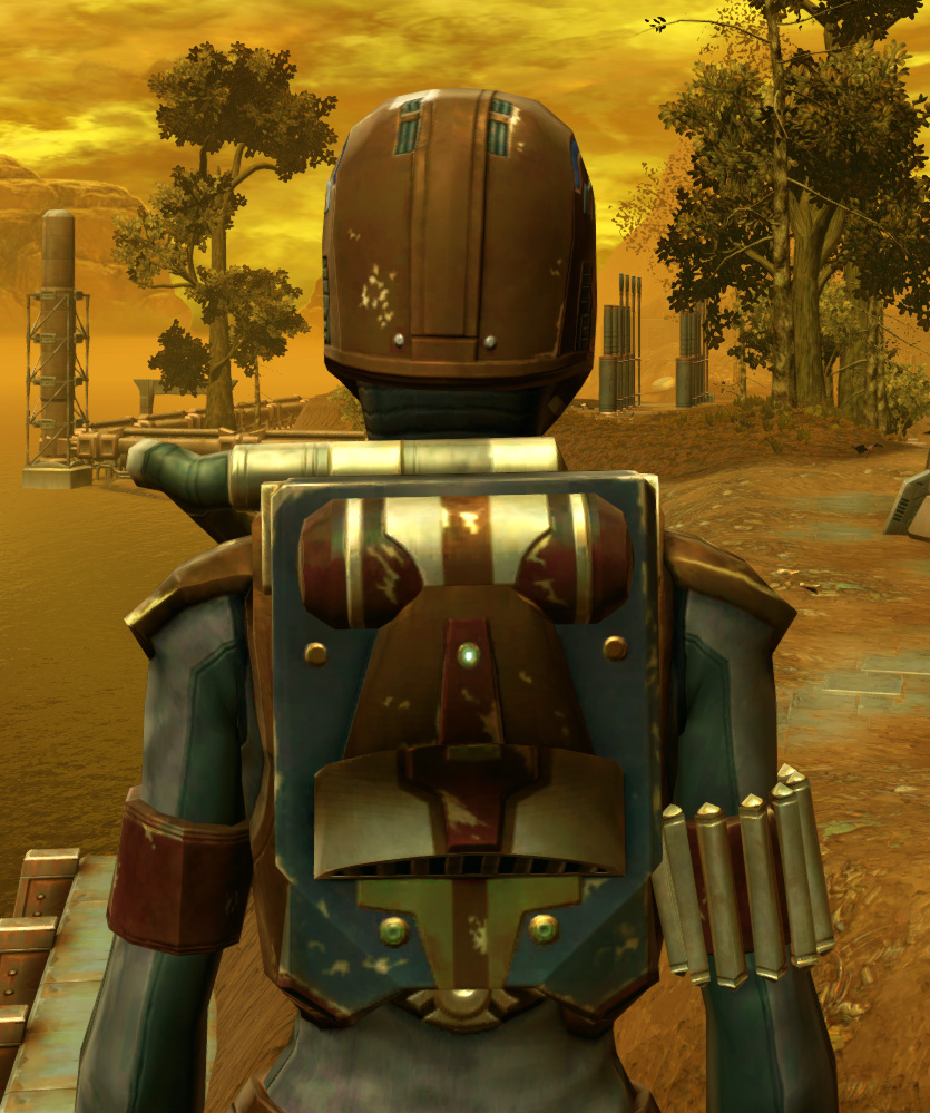 RD-17A Hellfire Armor Set detailed back view from Star Wars: The Old Republic.