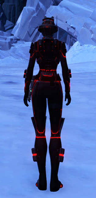 Red Scalene Armor Set player-view from Star Wars: The Old Republic.