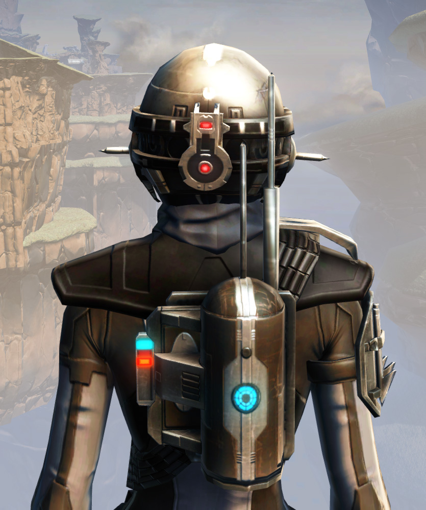 Remnant Arkanian Agent Armor Set detailed back view from Star Wars: The Old Republic.