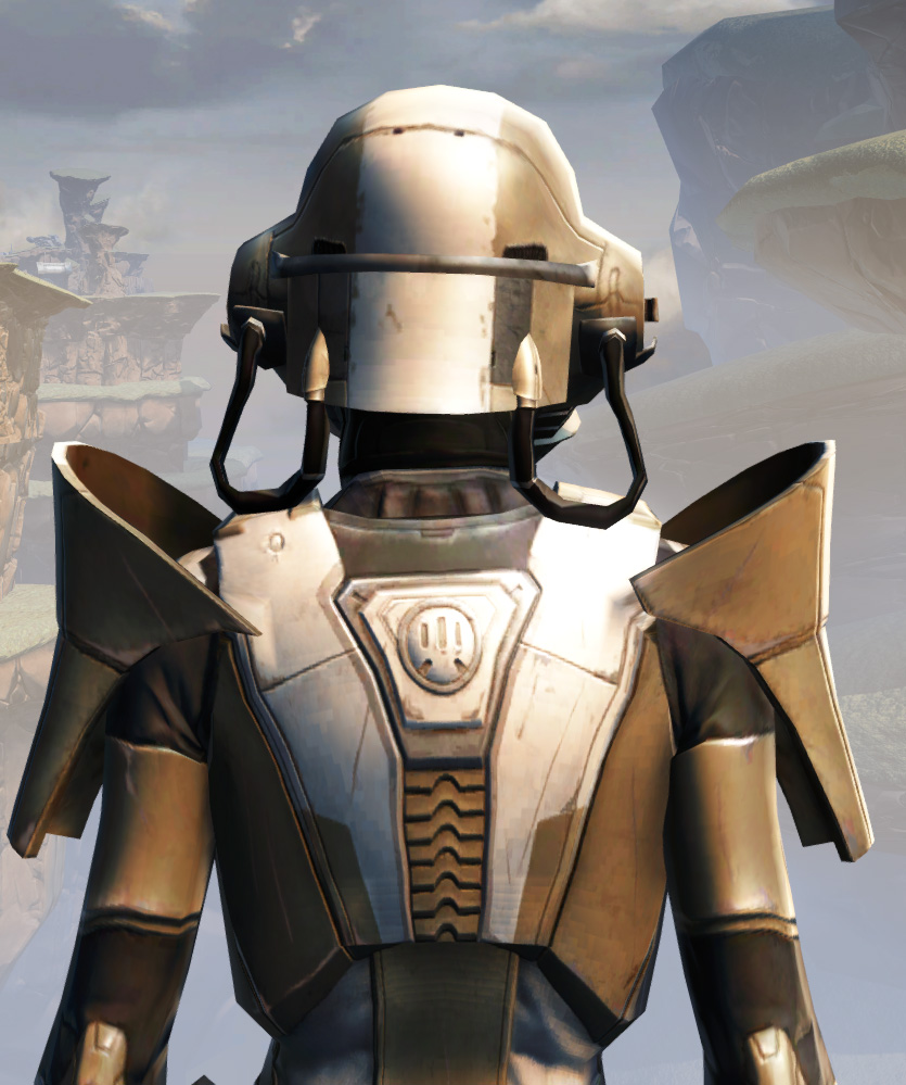 Remnant Arkanian Trooper Armor Set detailed back view from Star Wars: The Old Republic.