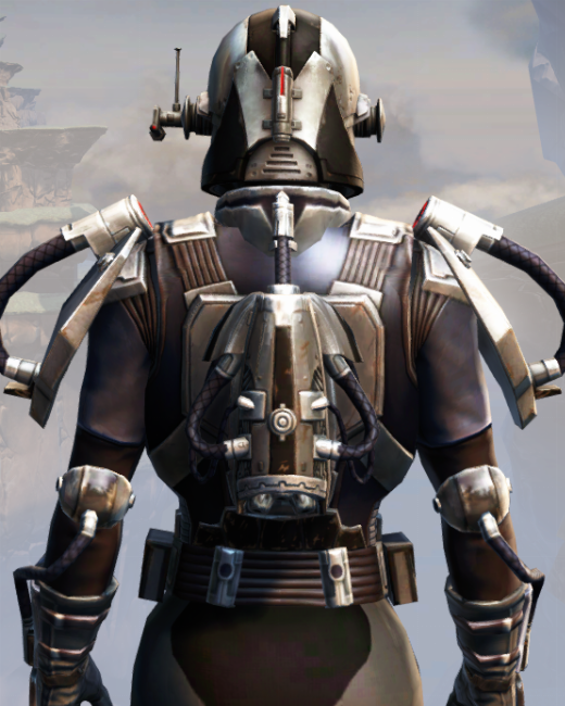 Remnant Dreadguard Bounty Hunter Armor Set Back from Star Wars: The Old Republic.