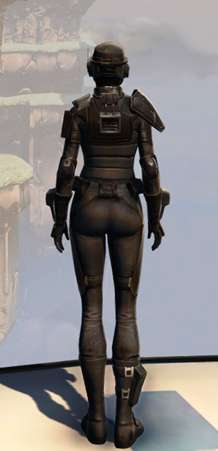 Remnant Resurrected Agent Armor Set player-view from Star Wars: The Old Republic.