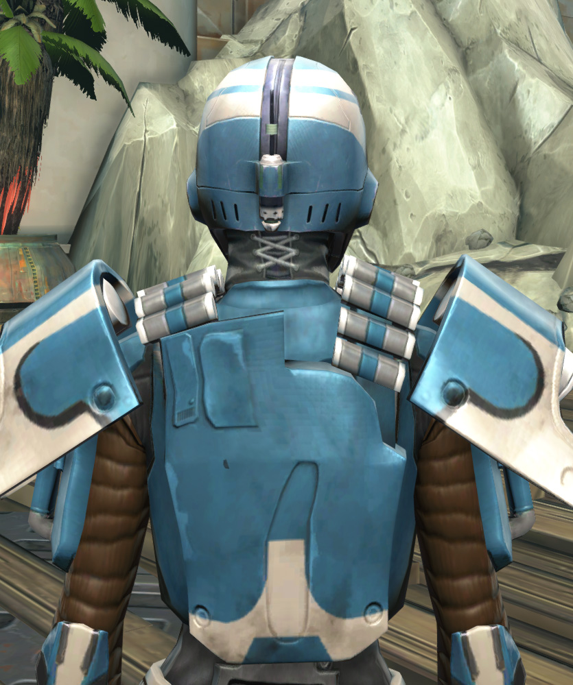 Republic Huttball Home Uniform Armor Set detailed back view from Star Wars: The Old Republic.