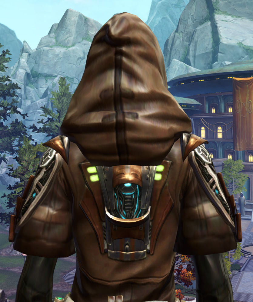 Resilient Polyplast Armor Set detailed back view from Star Wars: The Old Republic.