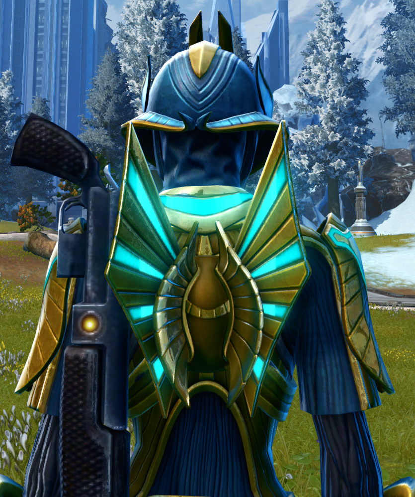 Righteous Mystic Armor Set detailed back view from Star Wars: The Old Republic.