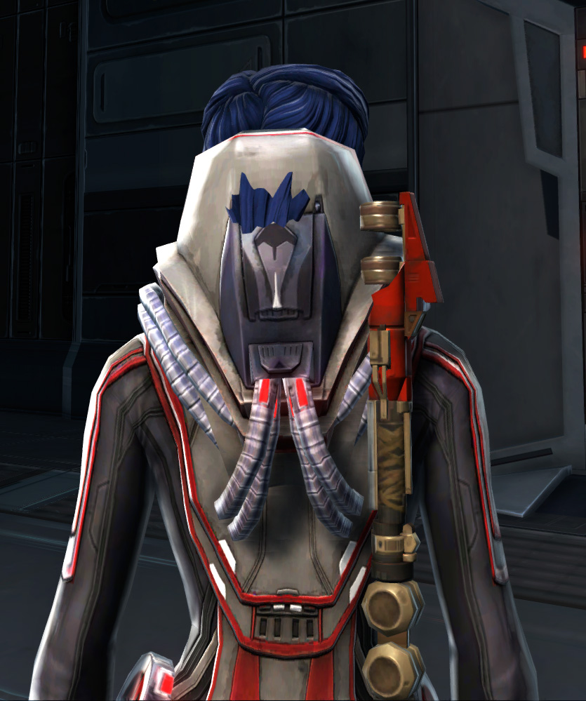 Rodian Flame Force Expert Armor Set detailed back view from Star Wars: The Old Republic.