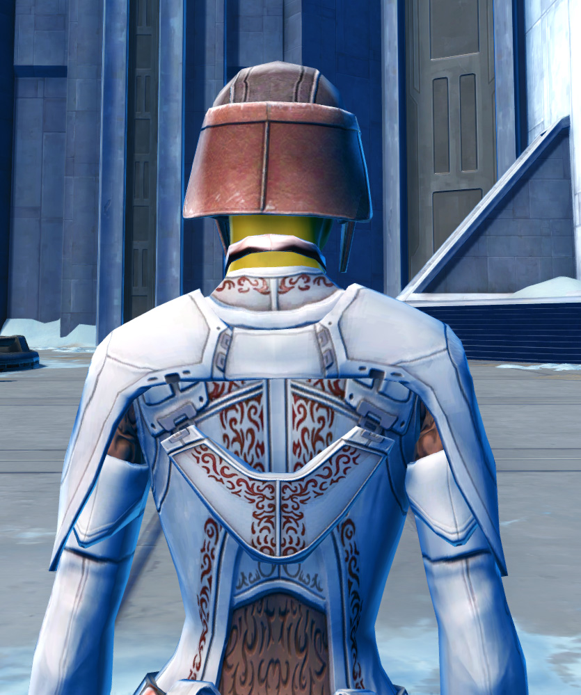 Rodian Flame Force Expert Armor Set detailed back view from Star Wars: The Old Republic.