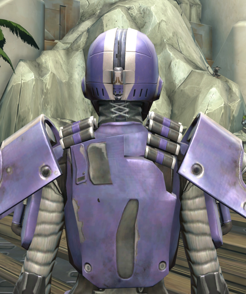 Rotworm Huttball Home Uniform Armor Set detailed back view from Star Wars: The Old Republic.