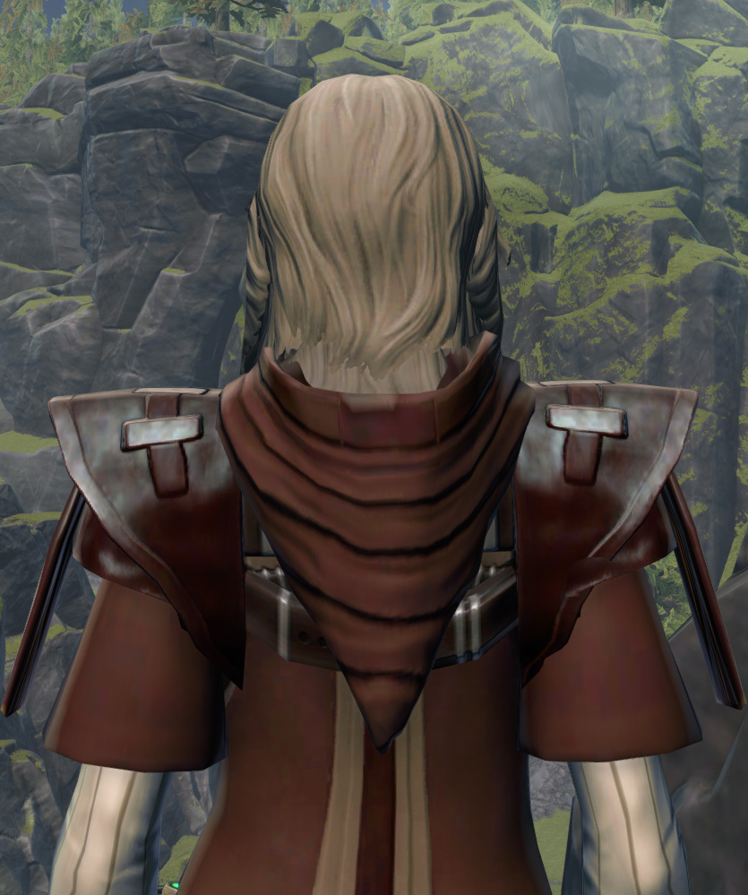 Sanctified Caretaker Armor Set detailed back view from Star Wars: The Old Republic.