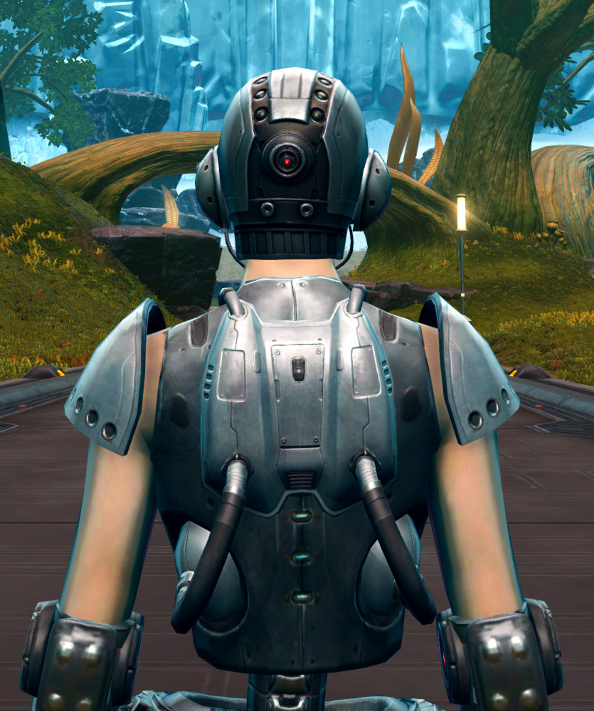 Series 617 Cybernetic Armor Set detailed back view from Star Wars: The Old Republic.