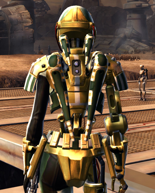 Series 79 Aureate Cybernetic Armor Set Back from Star Wars: The Old Republic.