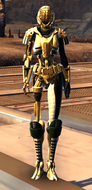Series 79 Aureate Cybernetic Armor Set Outfit from Star Wars: The Old Republic.